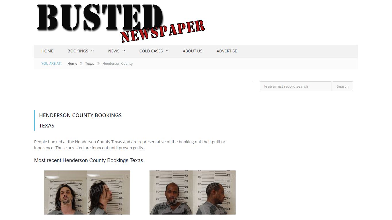 Henderson County, TX Mugshots - BUSTEDNEWSPAPER.COM
