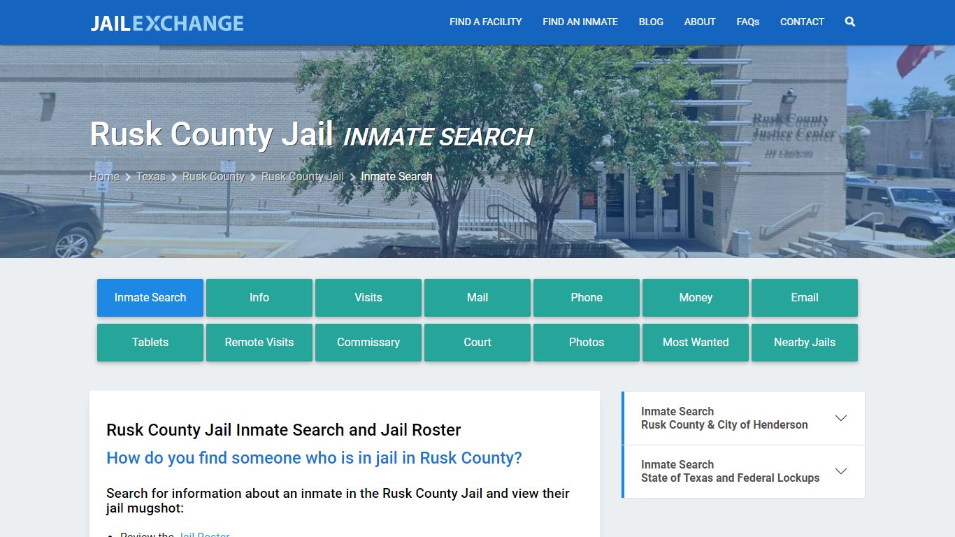 Inmate Search: Roster & Mugshots - Rusk County Jail, TX